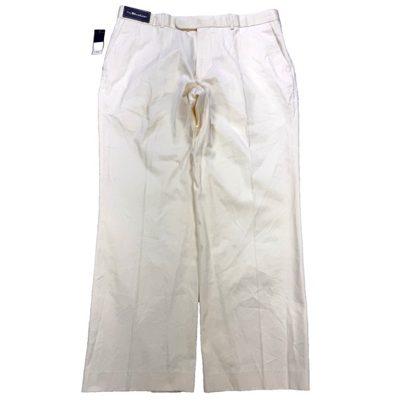 VTG Polo Ralph Lauren Pants Men 38x30 Yellow Straight Cinch Waist #198969 NWT